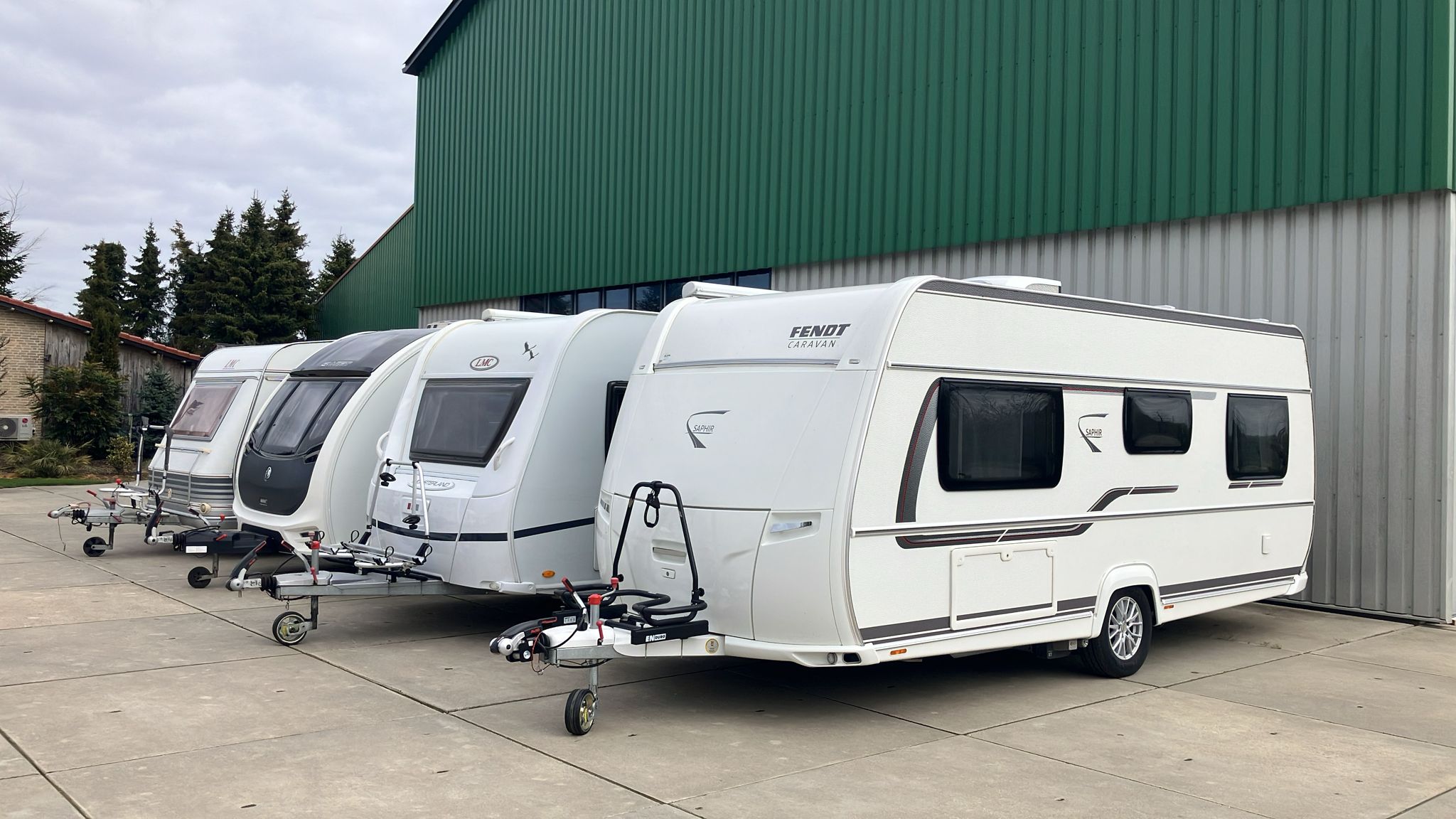 Klaargezette caravans